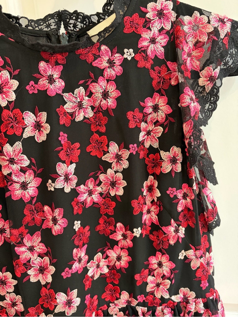 ♠️ Kate Spade Embroidered Floral Mini Dress Size 8 ♠️ - Picture 2 of 7